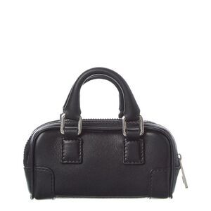 Loewe Amazona Nano Leather Crossbody, Black